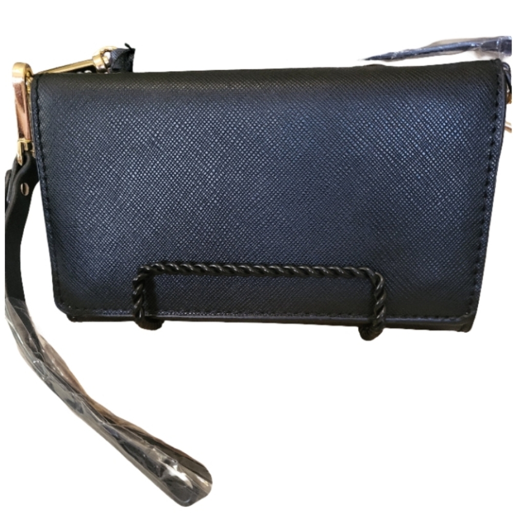 Zara Basic Collections Black Crossgrain Phone Wallet Wristlet/crossbody. - Picture 5 of 15